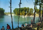 Carte Postale 47. Monflanquin  Pêche Au Lac De Coulon  Très Beau Plan - Monflanquin