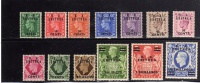 ERITREA 1950 B.A. SOPRASTAMPATI BA DI GRAN BRETAGNA SERIE COMPLETA COMPLETE SET MNH - Eritrea