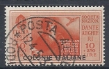 1932 EMISSIONI GENERALI USATO DANTE POSTA AEREA 10 LIRE - RR9452 - Amtliche Ausgaben