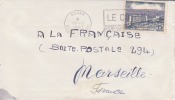 BOUAR - OUBANGUI - CHARI - 1957 - COLONIES FRANCAISES - FLAMME - LETTRE - MARCOPHILIE - Sonstige & Ohne Zuordnung