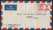 India Airmail Par Avion S.L. HARIKISHAN & Co. , Bombay 1950 Cover To Sweden King George VI - Poste Aérienne