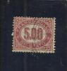 ITALIA REGNO ITALY KINGDOM 1875 SERVIZIO LIRE 5 USATO USED OBLITERE' - Service