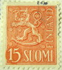 Finland 1954 Heraldic Lion 15 - Used - Used Stamps