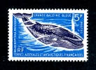 T.A.A.F. N°22 Faune : Grande Baleine Bleue - Unused Stamps