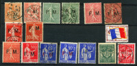 Frankreich, Militärpostmarken Franchise Militaire N° 1-12 Dabei 1+2+4+5+9+12 Gestempelt/obliter,le Rest Est  (*) Ohne Gu - Military Postage Stamps