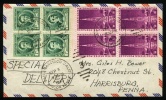 1943 USA. Multifranked Letter, Cover Sent From San Francisco To Harrisburg, Penna. Special Delivery.  (H05c137) - Brieven En Documenten