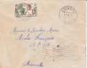 DONGOU > Transit > BANGUI - CONGO - 1957 - Colonies Francaises,Afrique,avion, Lettre,petit Bureau,marcophilie - Lettres & Documents