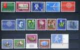 SWITZERLAND - 1960, 34 VALUES + 1 M/S - V5181 - Unused Stamps