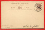 HONG-KONG ENTIER POSTAL AVEC REPONSE 4C SUR 3C OBLITERE SHANGHAI 28/12/1904 COVER - Brieven En Documenten