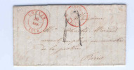 606/18 - Lettre Non Affranchie COUVIN 1850 Vers France - Boite Rurale Faible AP Origine PESCHE - Poste Rurale