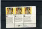 - AUTRICHE . ONU VIENNE 1991 . BLOC DE 3 BORD DE FEUILLE . NEUFS SANS CHARNIERE - Unused Stamps