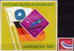 Sporthilfe Jahresblock 1976 BRD 875 Plus Sph Block I ** 9€ Eishockey Ski-Sprung Winter Olympic Sheet Of Germany - Winter 1976: Innsbruck