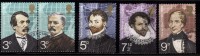 Great Britain Used 1973,  Set Of 5, (Se-tenent Pair) , British Explorers, Famous People - Onderzoekers