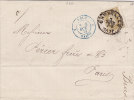 BELGIQUE. Cachet D'Entrée En France,1877, BELG. VAL.NES, BRUGMANN. BRUXELLES POUR PARIS  / 6 5 22 - 1869-1888 Lion Couché (Liegender Löwe)