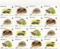 MONACO - FEUILLET TORTUES (16 VALEURS)  Cote € 28,80 - Schildpadden