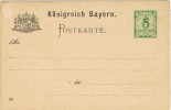 2653. Entero Postal 5 Pf. Bayern (Estado Alemania) 1896, Postkarte - Ganzsachen