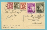 419+420+423+447+448 Op Kaart Met Stempel SPA - Lettres & Documents