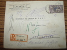 No.144 MERSON LETTRE RECOMMANDE EINSCHREIBEN 1922 ALSATIA ASSURANCES INCENDIE Pour  STRASBOURG RETOUR - Cartas & Documentos