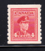 Canada Scott #267 MNH 4c Dark Carmine - Coil - George VI War Issue Fingerprint On Gum - Coil Stamps