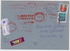 2000 Yugoslavia - Envelope - Subotica - Obrenovac - Business Priority Express Registered Letter - Additional Stamp - Cartas & Documentos
