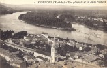 Cp 07 SERRIERES ( Ardèche ) Vue Générale Et Ile De La Platière , ( église Habitation Ligne De Chemin De Fer ) - Serrières