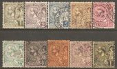 Monaco 1891-94 Mi# 11-20 Used - Usados