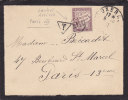 1921- Lettre De Deuil Auxerre à Paris, Taxe 50c Arrivée Paris XIII /d247 - Cartas & Documentos