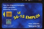 Télécarte 50u Utilisée Luxe  36.15 Emploi     F804   Du 11 / 1997 - “600 Agences”