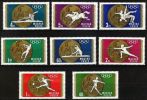 Magyar Posta Hungary 1969 Mexico Olympic Games Olympics Sports Soccer Stamps MNH Sc1950-57 Michel 2477-2484 - Zomer 1968: Mexico-City