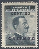 1916 EGEO CALINO EFFIGIE SOPRASTAMPATO 20 CENT MH * - RR9745 - Ägäis (Calino)