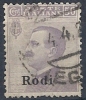 1912 EGEO RODI USATO EFFIGIE 50 CENT - RR9749 - Egée (Rodi)