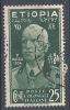 1936 ETIOPIA USATO EFFIGIE 25 CENT - RR9757-3 - Ethiopia