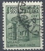 1944-45 REPUBBLICA SOCIALE USATO MONUMENTI DISTRUTTI 3 LIRE - RR9771 - Gebraucht