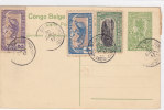Tres Belle Carte Congo Belge 1917, Semio Oubangui-Chari Sur Entier,affranchissement Mixte /829 - Andere & Zonder Classificatie