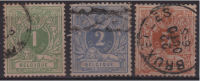 N° 26-27-28 Oblitérés . - 1869-1888 Lion Couché (Liegender Löwe)