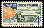 1960 USA Water Conservation Stamp Sc#1150 Bird Leaf Dam - Agua