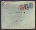 FRANCE 1924 N° 130, 140 & 158 Obl. S/lettre Entiére - Cartas & Documentos