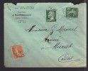 FRANCE 1924 N° 158, 159, 170 Obl. S/lettre Entiére - Cartas & Documentos