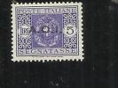 AFRICA ORIENTALE ITALIANA 1939-40 SEGNATASSE LIRE 5 MNH OTTIMA CENTRATURA - Italienisch Ost-Afrika