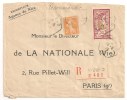 Lettre - ALPES MMES - Recette Auxiliaire NICE-D/TP N°121+N°158 - 1924 - Cartas & Documentos