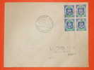 LETTRE 1958-N°337B Blason De Mostaganem En Bloc De 4 - 1er Jour Sur Enveloppe.  Superbe - Covers & Documents