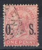 Sello 1 P. Rojo Service AUSTRALIA Del SUR 1901. Sobrecarga O.S.  Yvert Num 38 º - Used Stamps