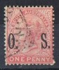 Sello 1 P. Rojo Service AUSTRALIA Del SUR 1901. Sobrecarga O.S.  Yvert Num 38 º - Gebraucht