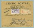 Frankreich France 1926-10-27 Paris R-Brief Nach Glauchau DE Einzelfrankatur Mi#181 - Cartas & Documentos