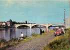 ANDENNE Le Pont Et La Meuse, Automobile Renault Dauphine, Pecheurs A La Ligne - Andenne