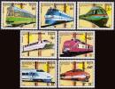 R.P. Kampuchea Cambodia 1989 Trains Locomotives Train Locomotive Railway Transport MNH Michel 1007-1013 Cambodia 929-935 - Kampuchea