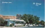 St. George UT Utah, Auto, Business Signs, Sugar Loaf AAA Cafe, C1950s Vintage Postcard - Sonstige & Ohne Zuordnung