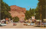 Kanab UT Utah, Main Street, Auto, Business Signs, Motels Mobilgas Sign, C1950s Vintage Postcard - Andere & Zonder Classificatie