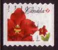 2007 - Canada Definitives Flowers: Orchids Permanent ODONTIODA ISLAND RED Flower Stamp FU Self Adhesive - Oblitérés