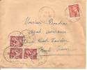 N°  415+413X3 (2 TP DEFFECTUEUX)  EIJAUX      Vers   ST PRIEST   Le   12 JANVIER1942 - Covers & Documents